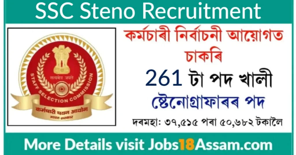 SSC Stenographer Recruitment 2025 is out for 261 Grade C & D posts. Check eligibility, exam pattern, and apply online at ssc.gov.in before the last date