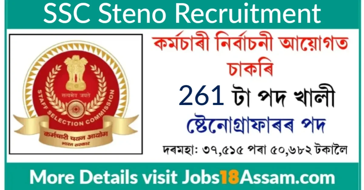 SSC Stenographer Recruitment 2025 is out for 261 Grade C & D posts. Check eligibility, exam pattern, and apply online at ssc.gov.in before the last date
